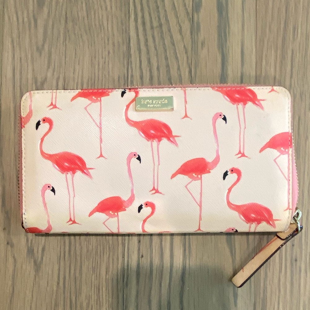 Kate spade pink flamingo wallet